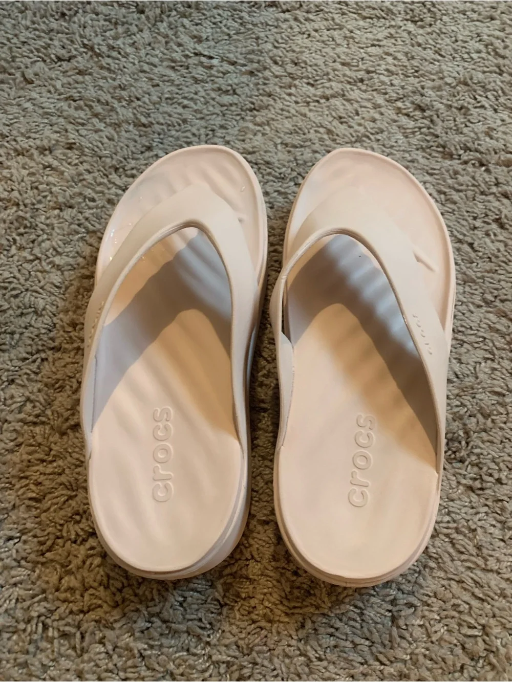Crocs Gateway Quartz Blush Pink Platform Flip Flops Sandals
